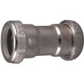Keeney Mfg 1-1/4 in. x 1-1/4 in. 22-Gauge Brass Slip Joint Straight Coupling, Polished Chrome 669PC